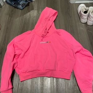 Pink Teddy Fresh cropped hoodie